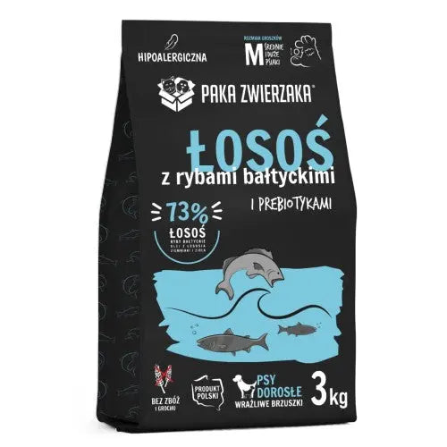 Karma sucha Łosoś z rybami bałtyckimi 3kg Paka Zwierzaka