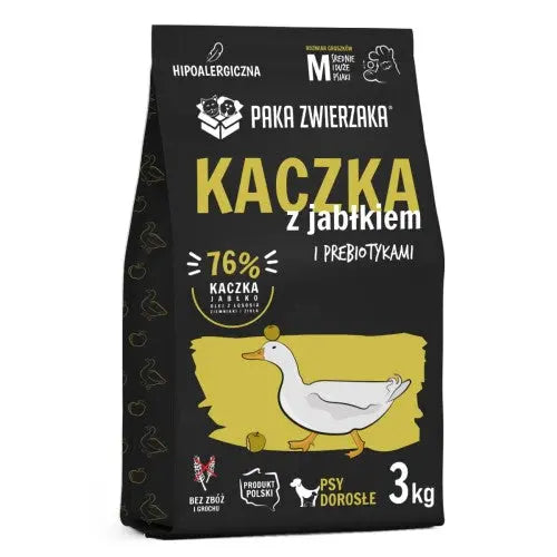 Karma sucha Kaczka z jabłkiem ''M'' - 3kg Paka Zwierzaka