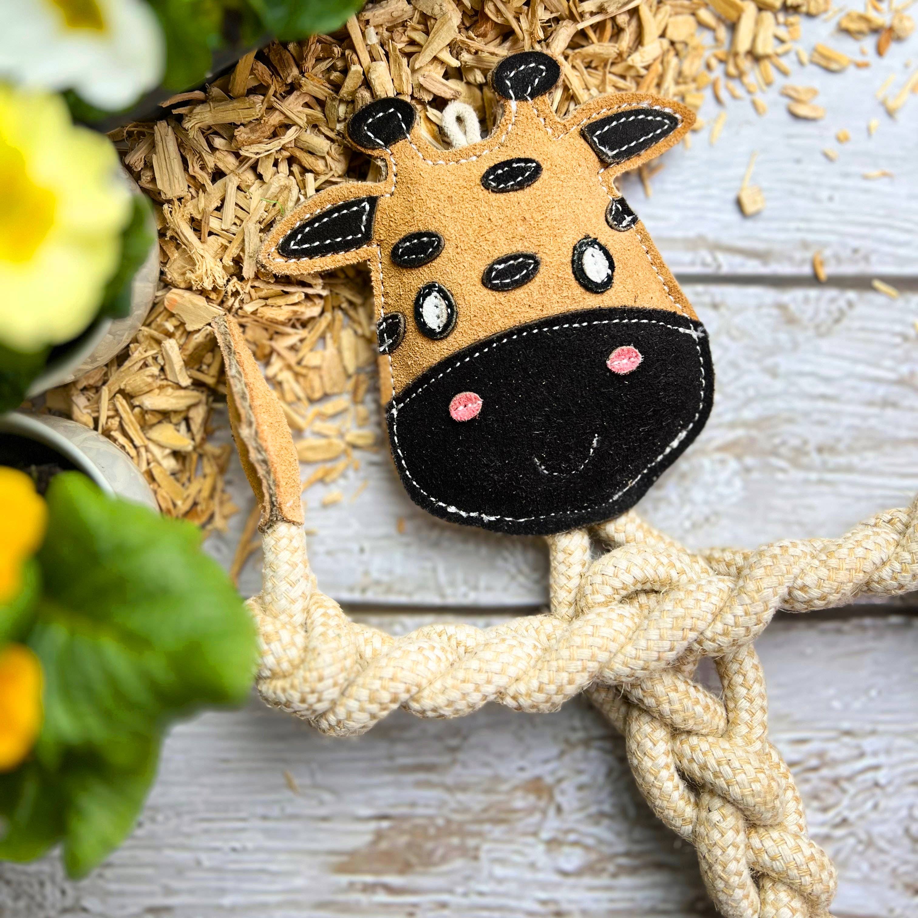Żyrafa z naturalnych lin dla psa – rozmiar L 🦒
