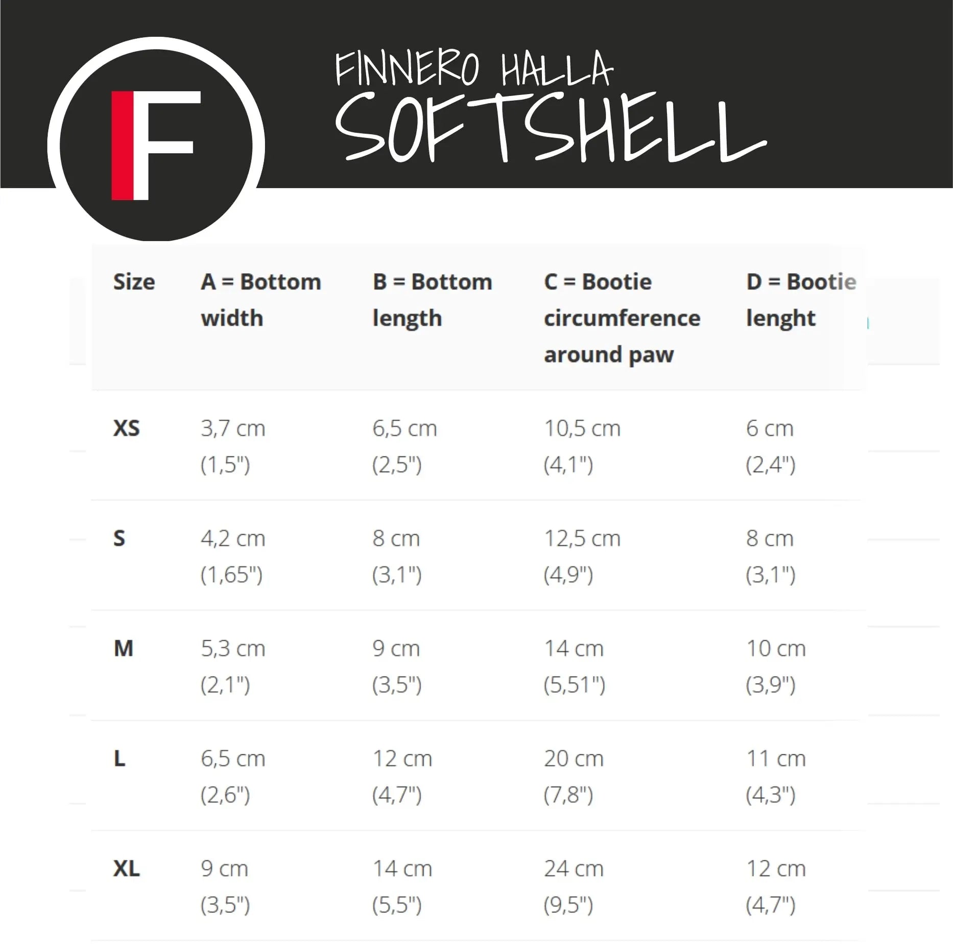 New: FINNERO Halla Softshell Dog Booties, 4 Pcs/Pack Black, XL