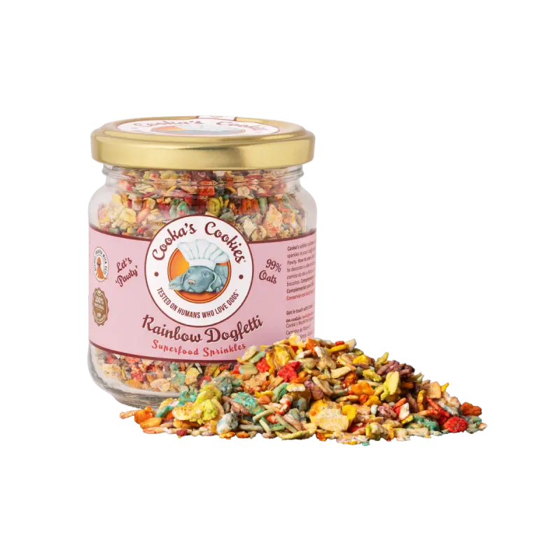 Cooka’s Cookies RAINBOW DOGFETTI Topper superfoods 90g Cooka’s Cookies