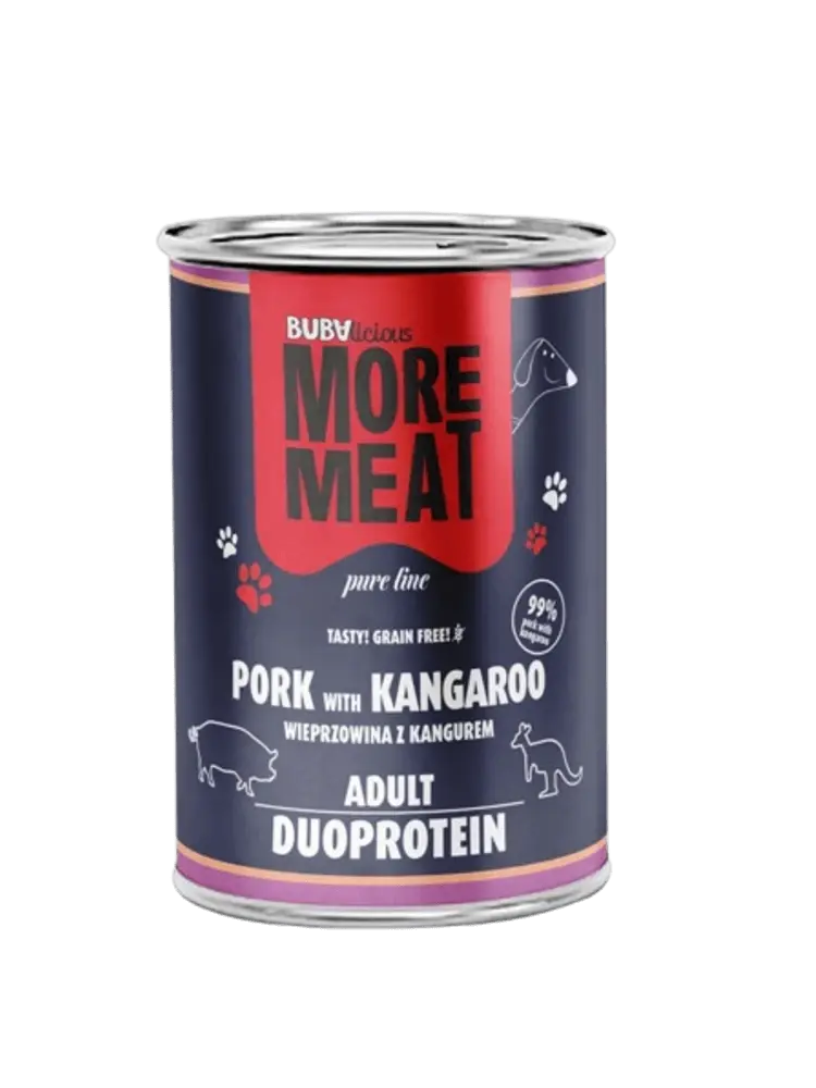 BUBAlicious More Meat duo karma dla psa Pure Line 400g WIEPRZOWINA KANGUR BUBA