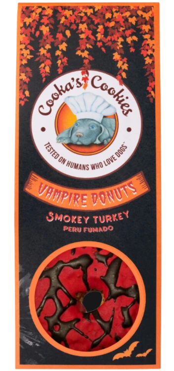 Cooka’s Cookies VAMPIRE DONUTS halloweenowe donuty dla psa z indykiem 70g