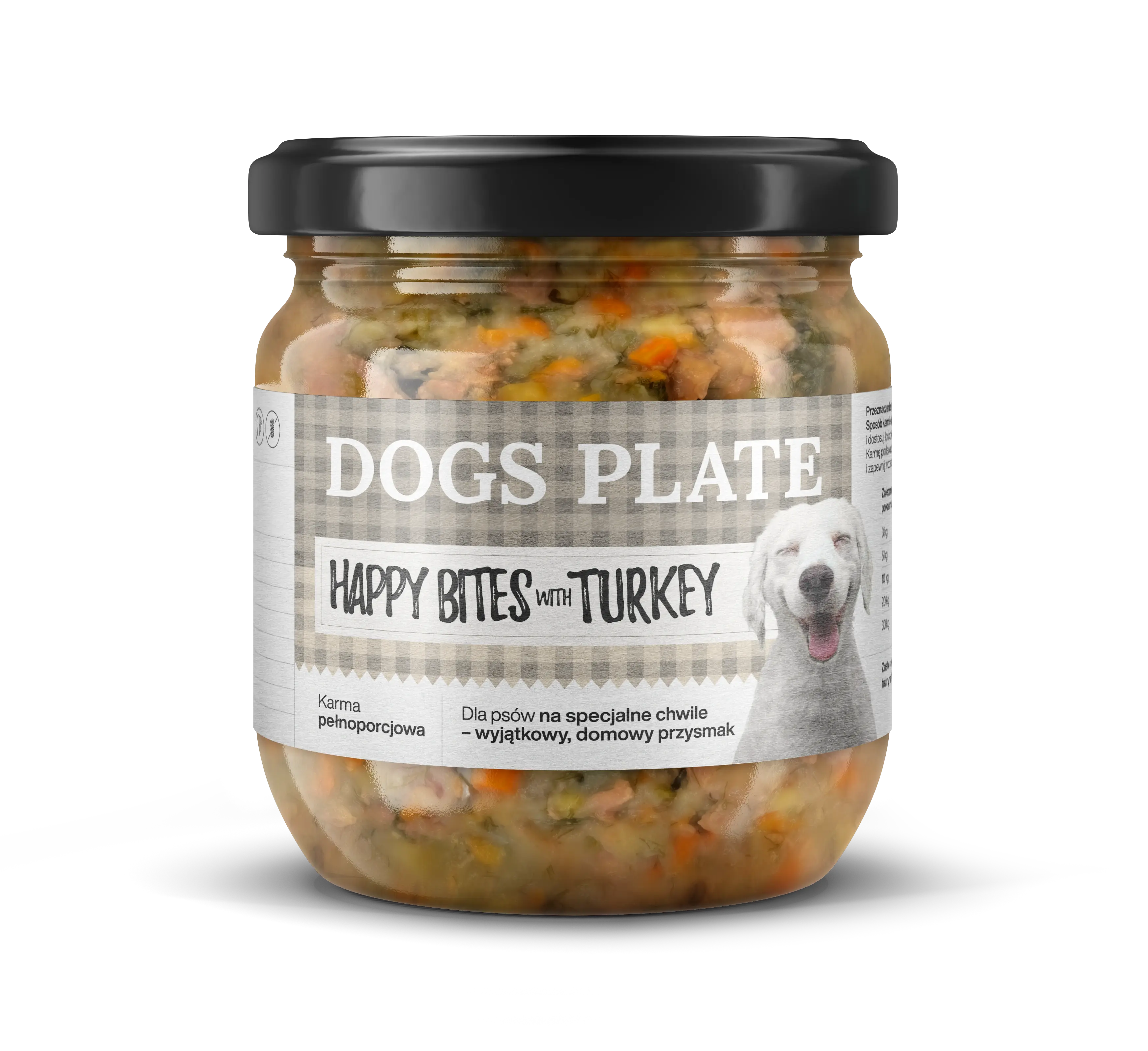Dogs Plate Happy Bites z indykiem 380g