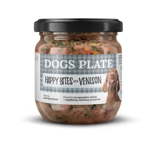 Dogs Plate Happy Bites z sarną 380g