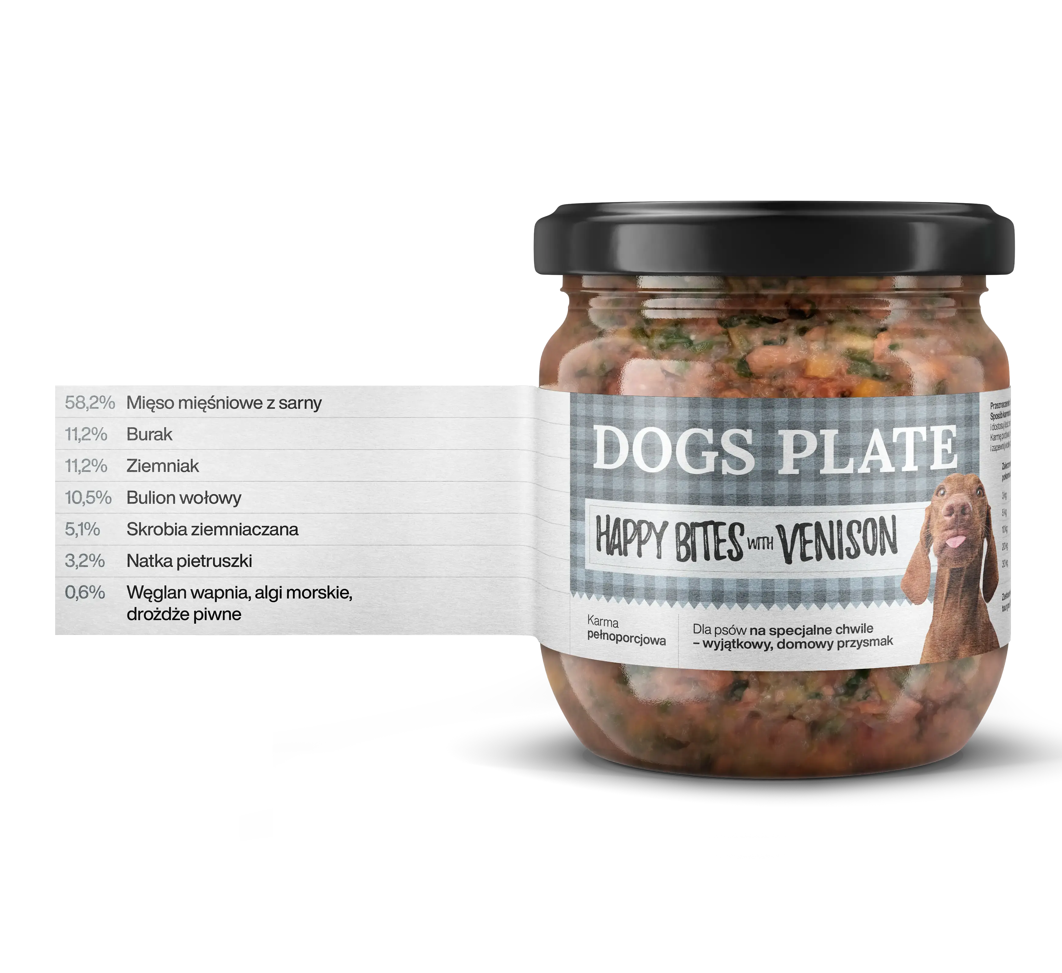 Dogs Plate Happy Bites z sarną 380g
