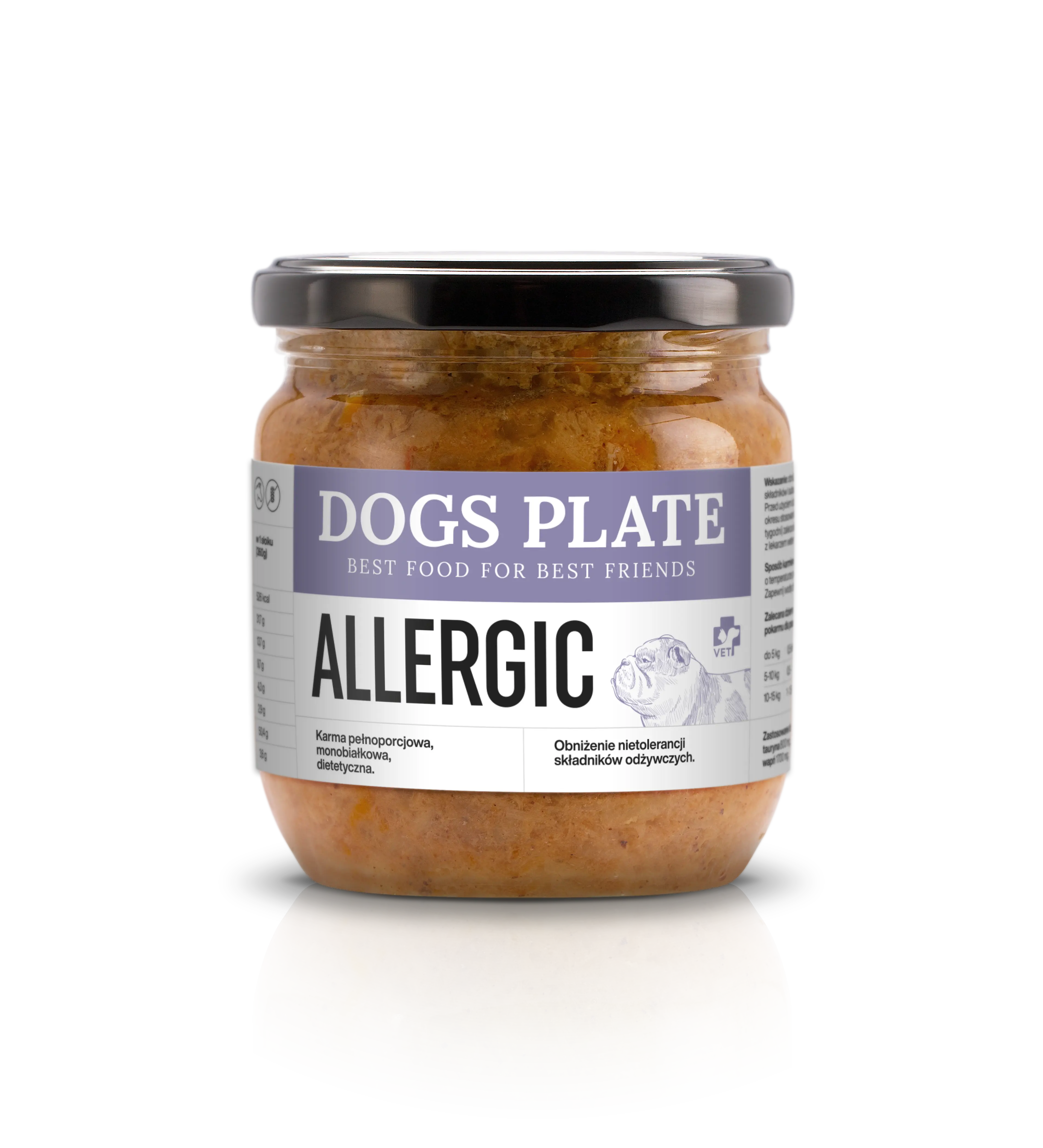 Dogs Plate Vet Allergic 360g Karma mokra Dogs Plate