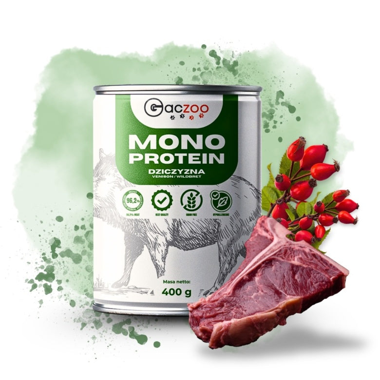 Monobiałkowa karma mokra dla psa Dzik 400g Gaczoo Mono Protein