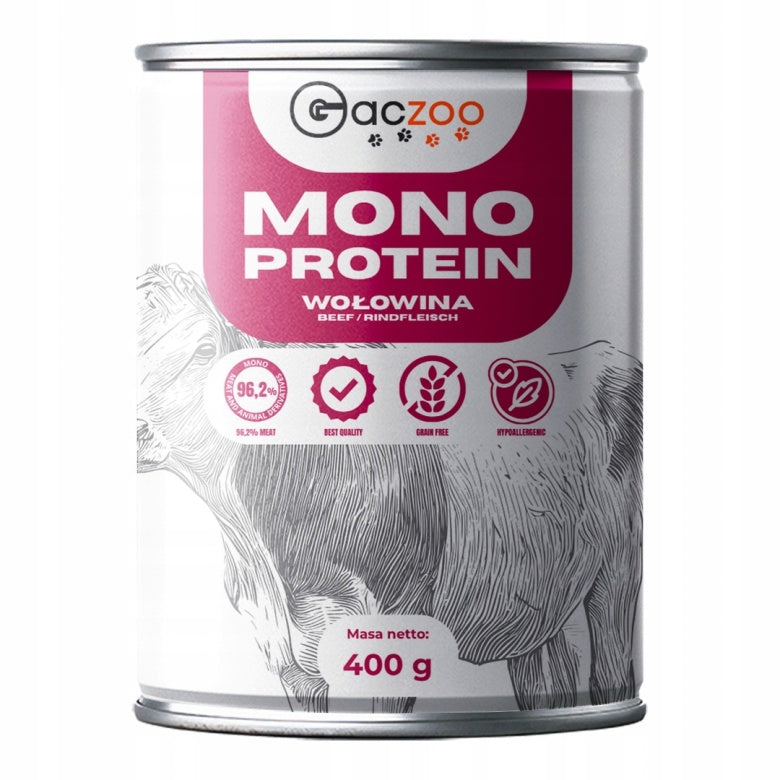 Monobiałkowa karma mokra dla psa Wołowina 400g Gaczoo Mono Protein