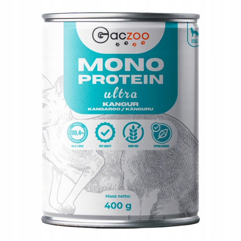 Monobiałkowa karma mokra dla psa Kangur 400g Gaczoo Mono Protein Ultra Light