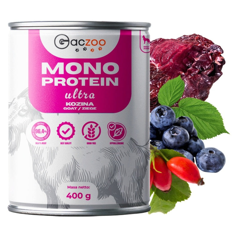 Monobiałkowa karma mokra dla psa Kozina 400g Gaczoo Mono Protein Ultra Light