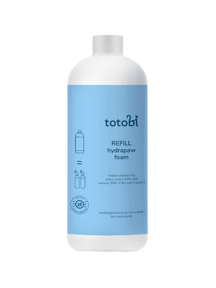 Refill Hydrapaw Foam, 500 ml - Nawilżająca pianka do mycia łapek, bez użycia wody dla psa i kota