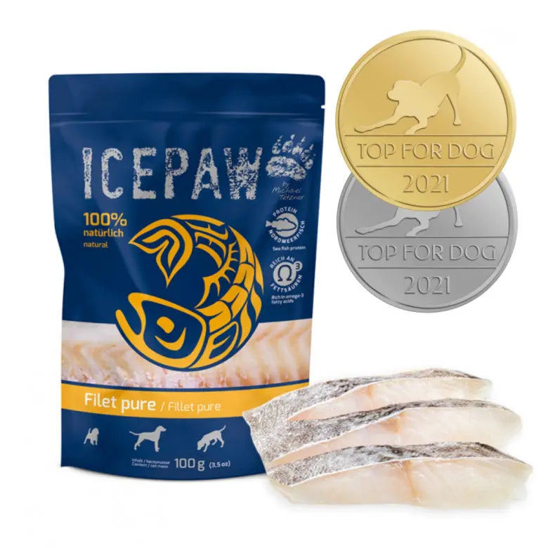 ICEPAW Filet Pure - filet z dorsza dla psów (100g) ICEPAW
