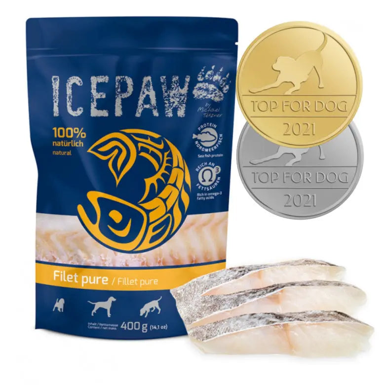 ICEPAW Filet Pure - filet z dorsza dla psów (400g) ICEPAW