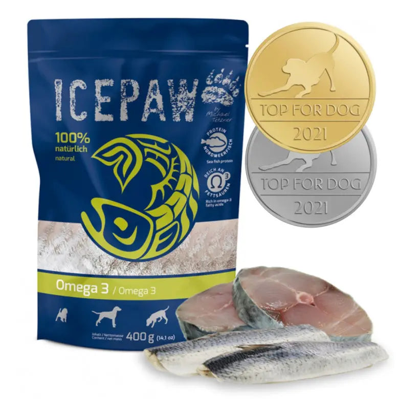 ICEPAW High Premium Omega-3 - makrela i śledź dla psów (400g) ICEPAW