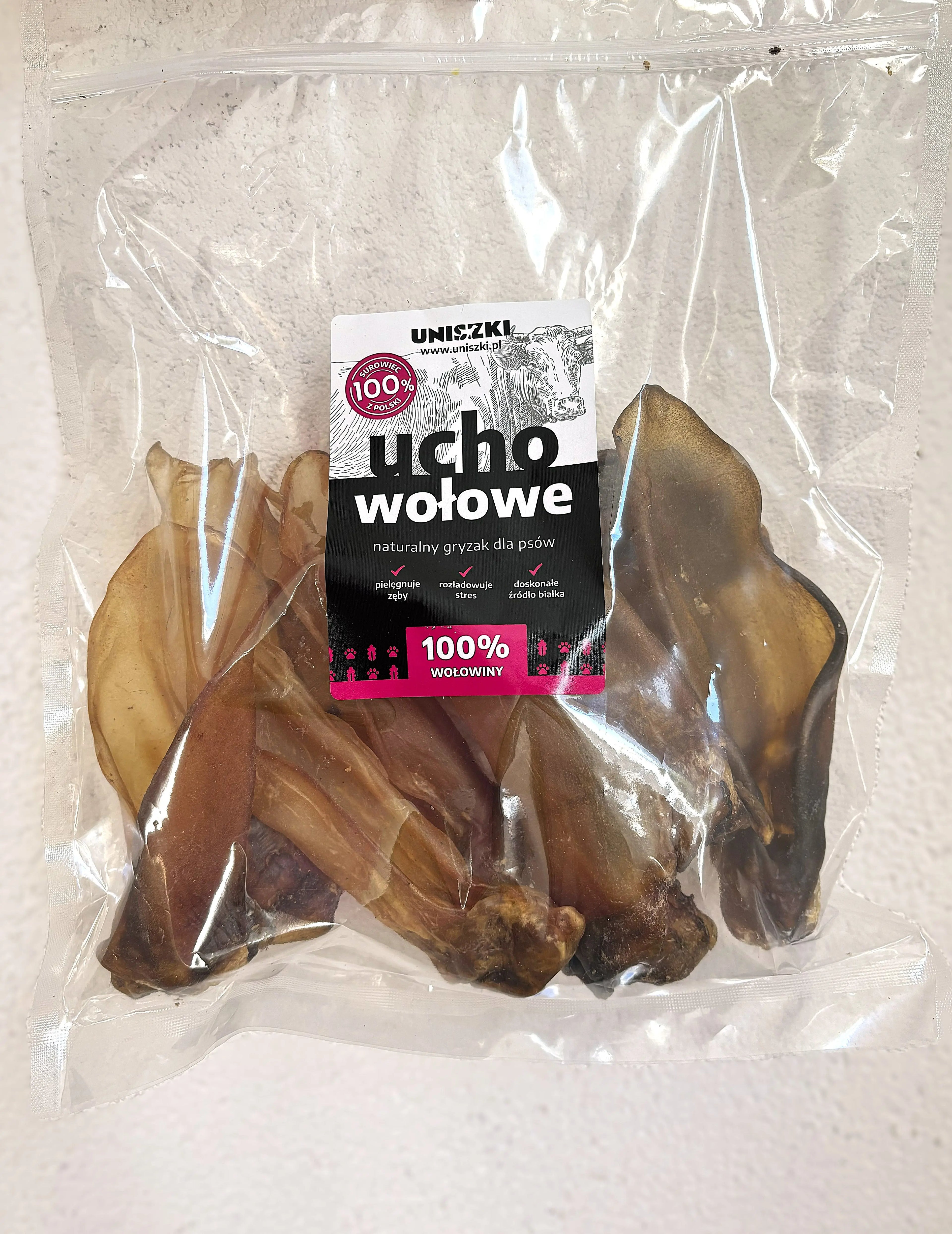 Ucho wołowe 10SZT Uniszki