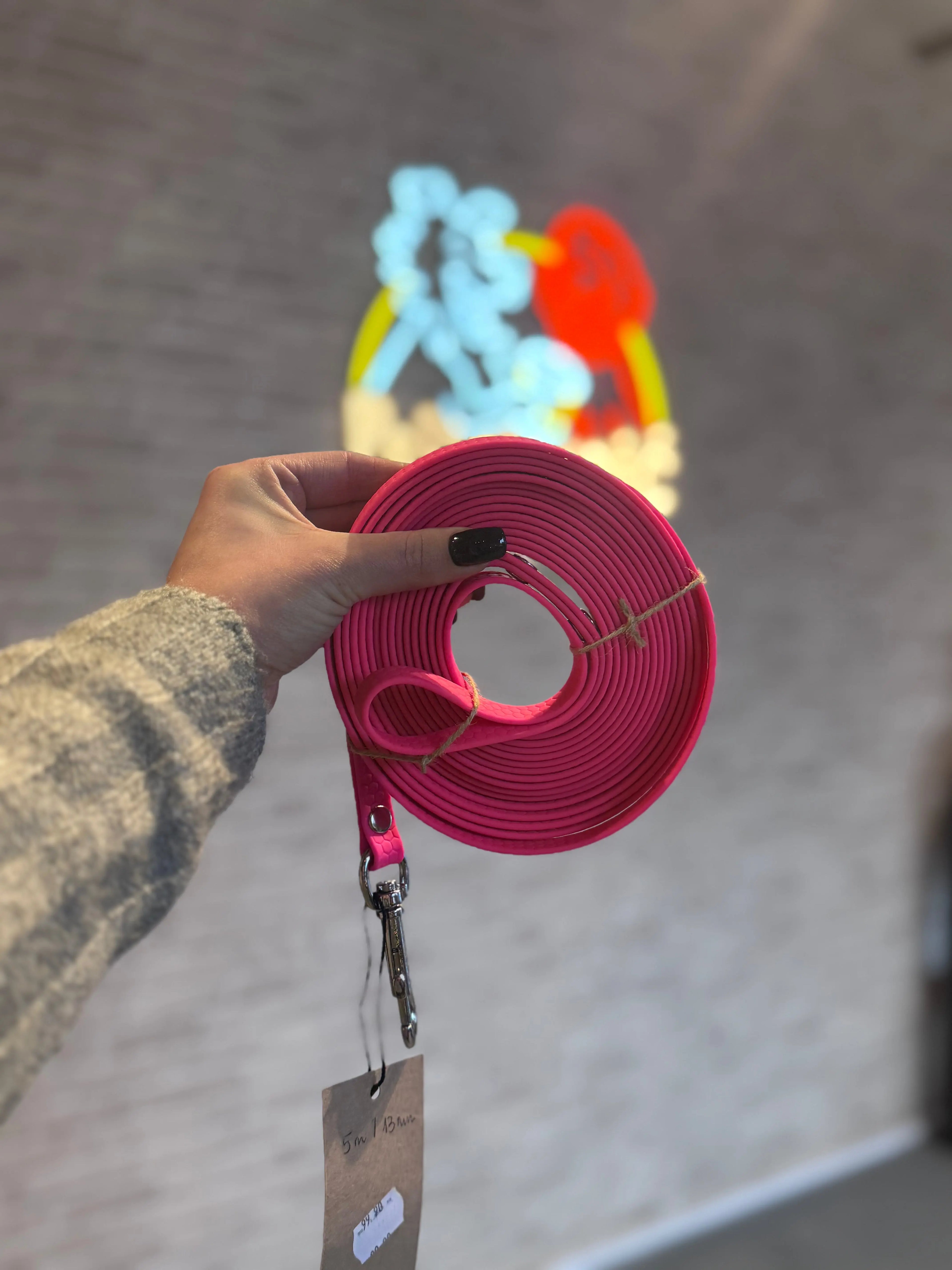 Linka treningowa dla psa 5m | 13mm | RASPBERRY HEXA Fruity Paws