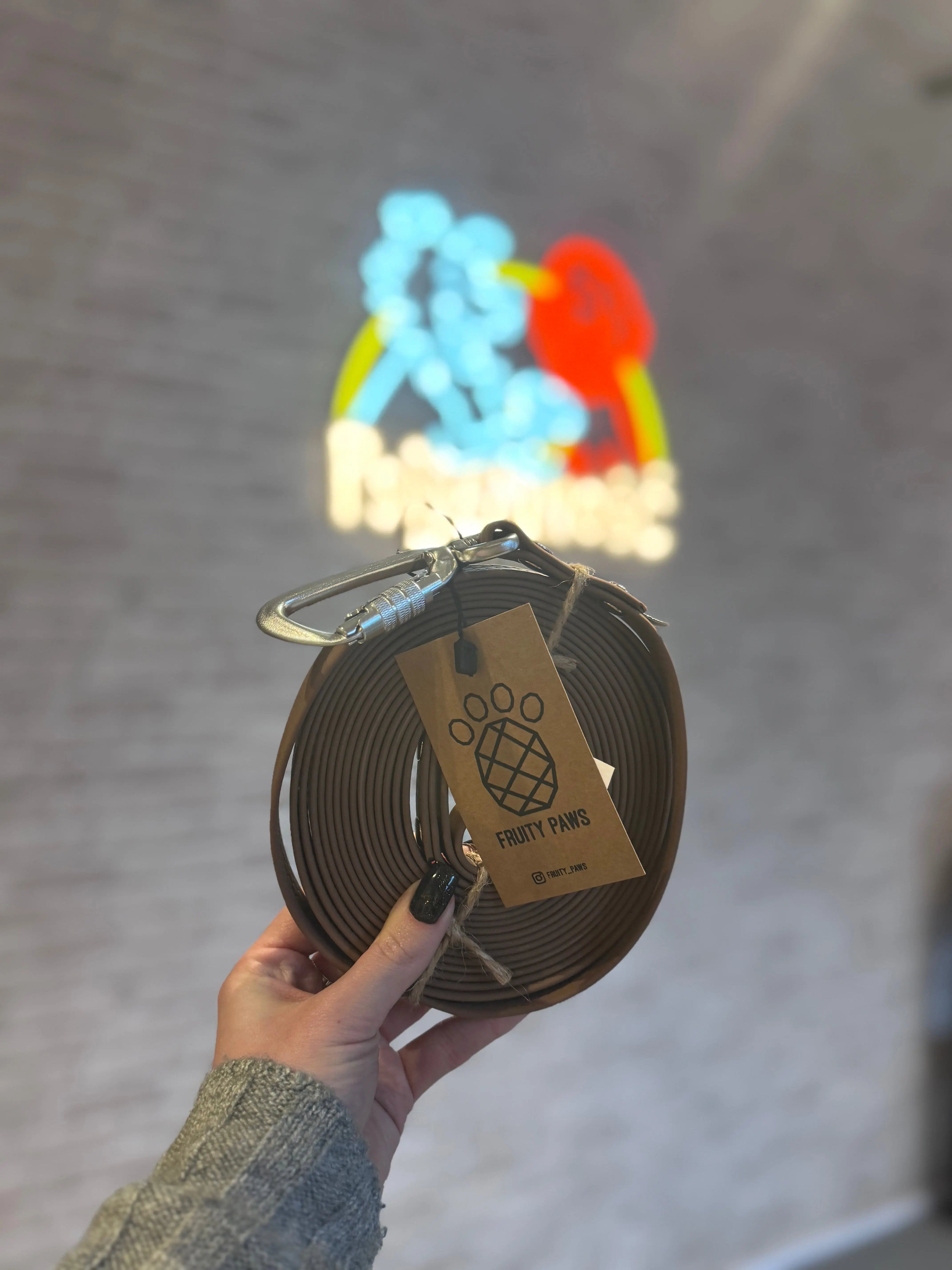 Linka treningowa dla psa 5m / 16mm BRANCH BROWN Fruity Paws