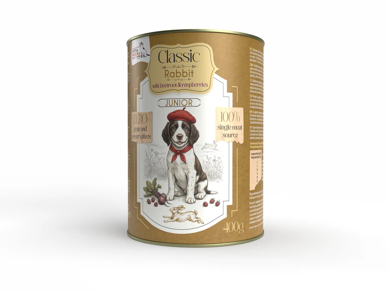 Classic królik z burakiem i malinami junior 400g