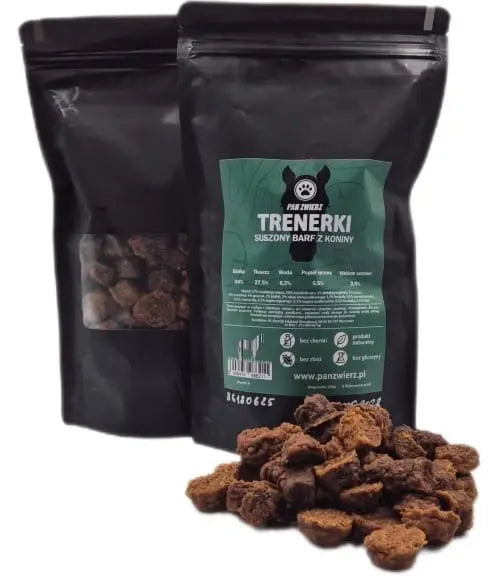 Trenerki -SUSZONY BARF Z KONINY 250g Pan Zwierz