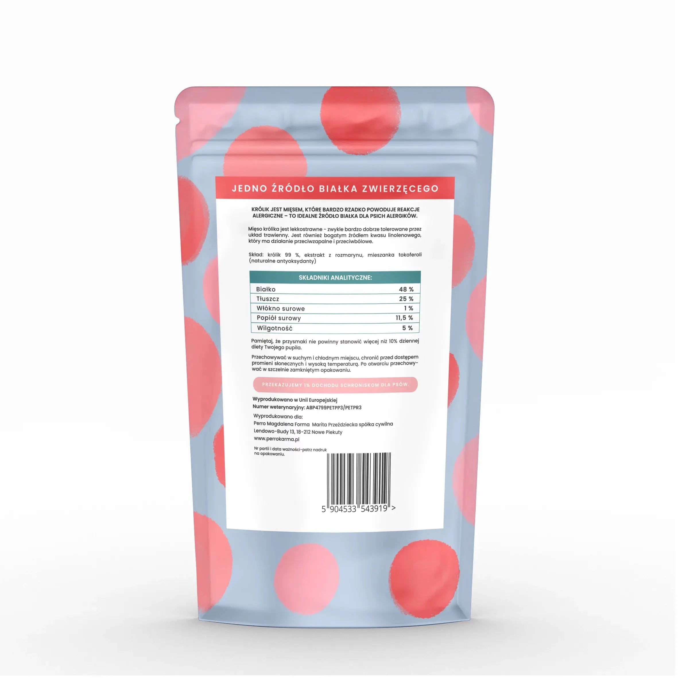 OCH ACH Królik Przysmaki liofilizowane 40g Perro