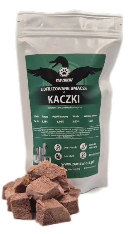 Liofilizowane smaczki z kaczki 70 g.