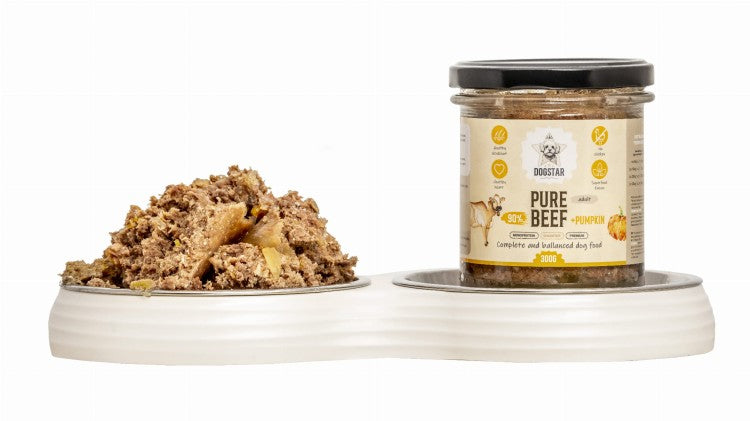 DOGSTAR – karma mokra dla psa wołowina z dynią i cukinią 90% mięsa – pełnoporcjowa – 300g