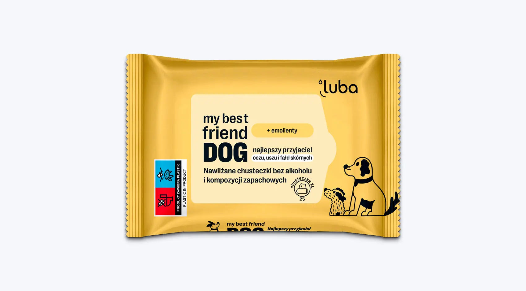 Nawilżane chusteczki do pielęgnacji oczu i uszu psa 25 szt. Luba Luba
