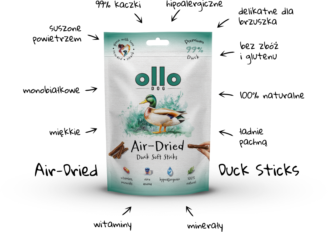 Ollo Air-Dried Duck Strips