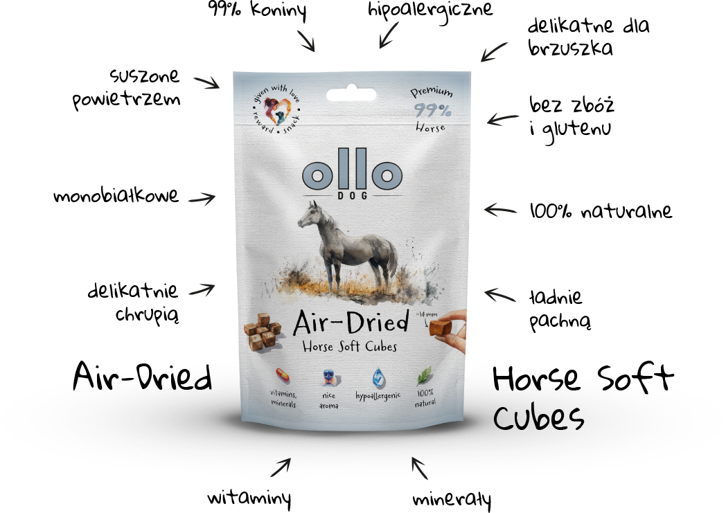 Ollo Air-Dried Horse Soft Cubes