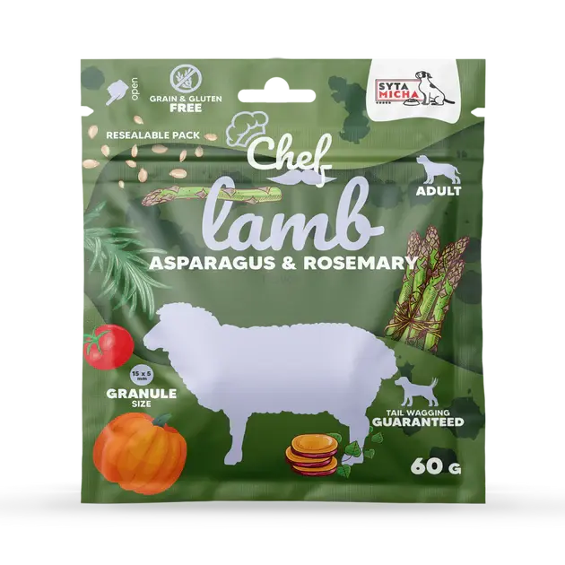 Syta Micha karma sucha dla psa CHEF jagnięcina 60 g Syta Micha