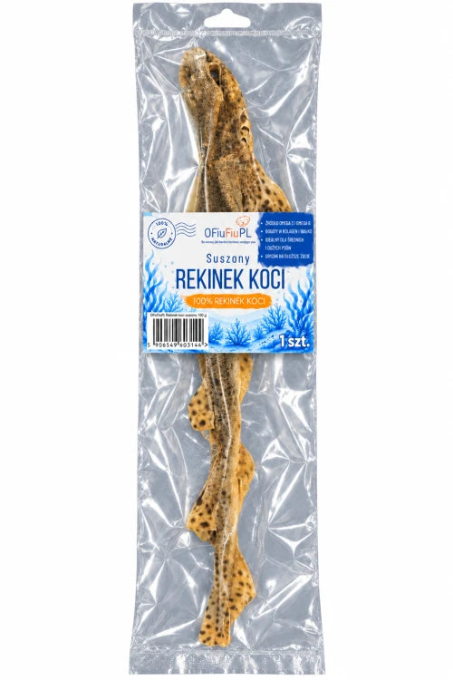 Suszony REKINEK KOCI dla psa naturalny rybny gryzak 1 szt.