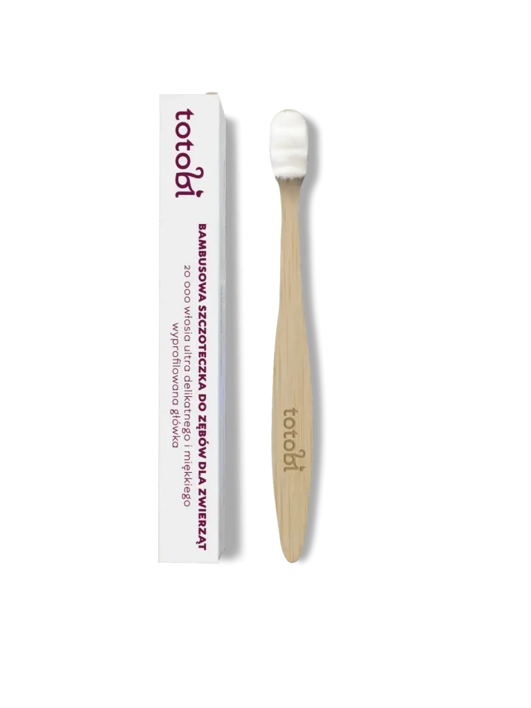 Bambusowa szczoteczka z ultra miękkim włosiem,  Szczoteczka dla Psa i kota Totobi