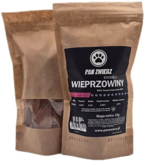 Naturalne smaczki z wieprzowiny 25g Pan Zwierz