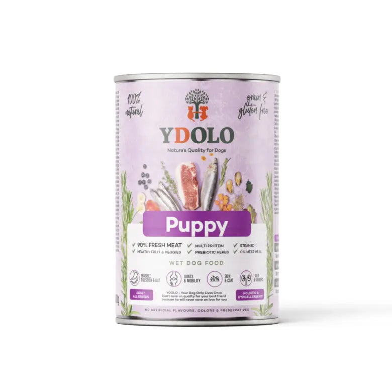YDOLO Puppy - wieprzowina Iberico i ryby - mokra karma dla szczeniąt (400g) YDOLO