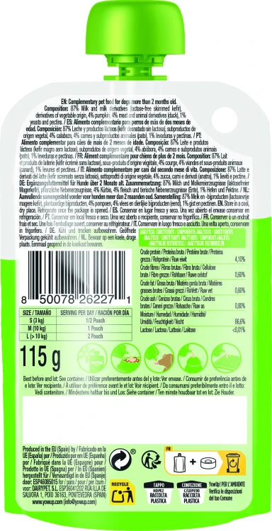 YOW UP! Kefir dla psa z dynią i kaczką – na trawienie i zdrowe jelita 115g