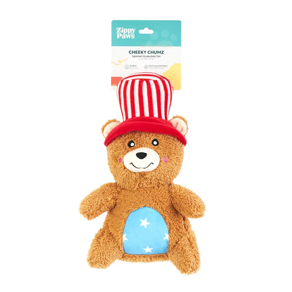 Zippy Paws Cheeky Chumz – Americana Bear ZippyPaws