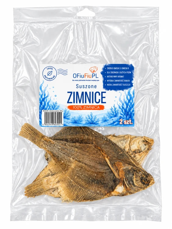Suszone ZIMNICE dla psa naturalny rybny przysmak 100g