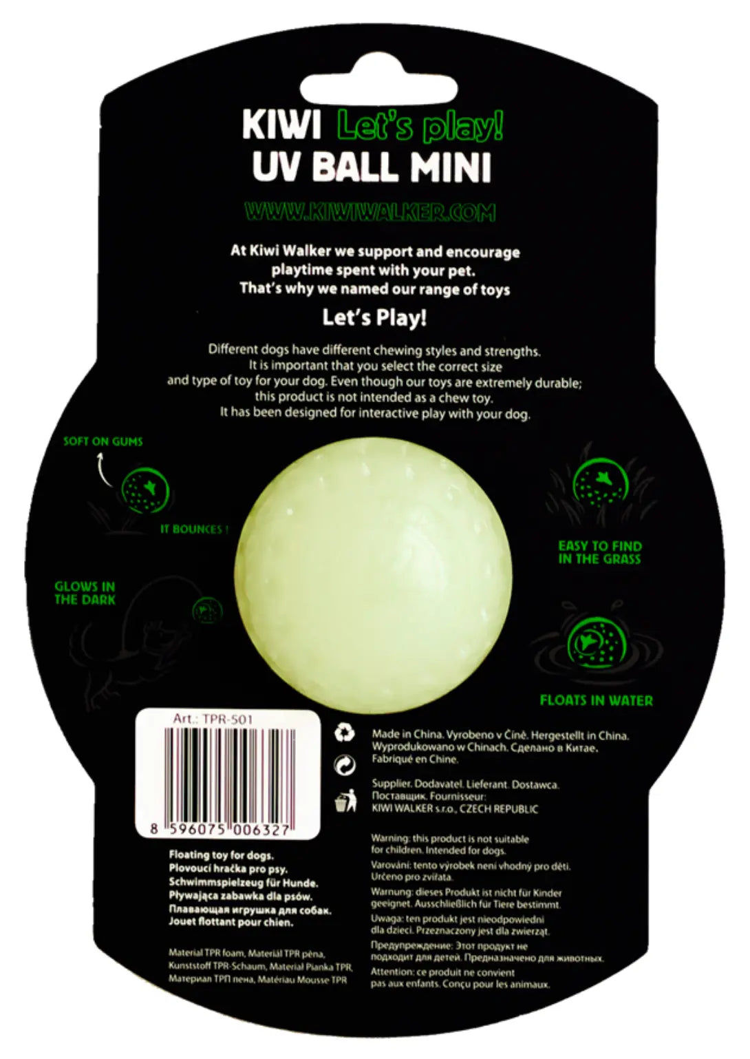 Kiwi Walker Let's Play! GLOW BALL Mini piłka Kiwi Walker