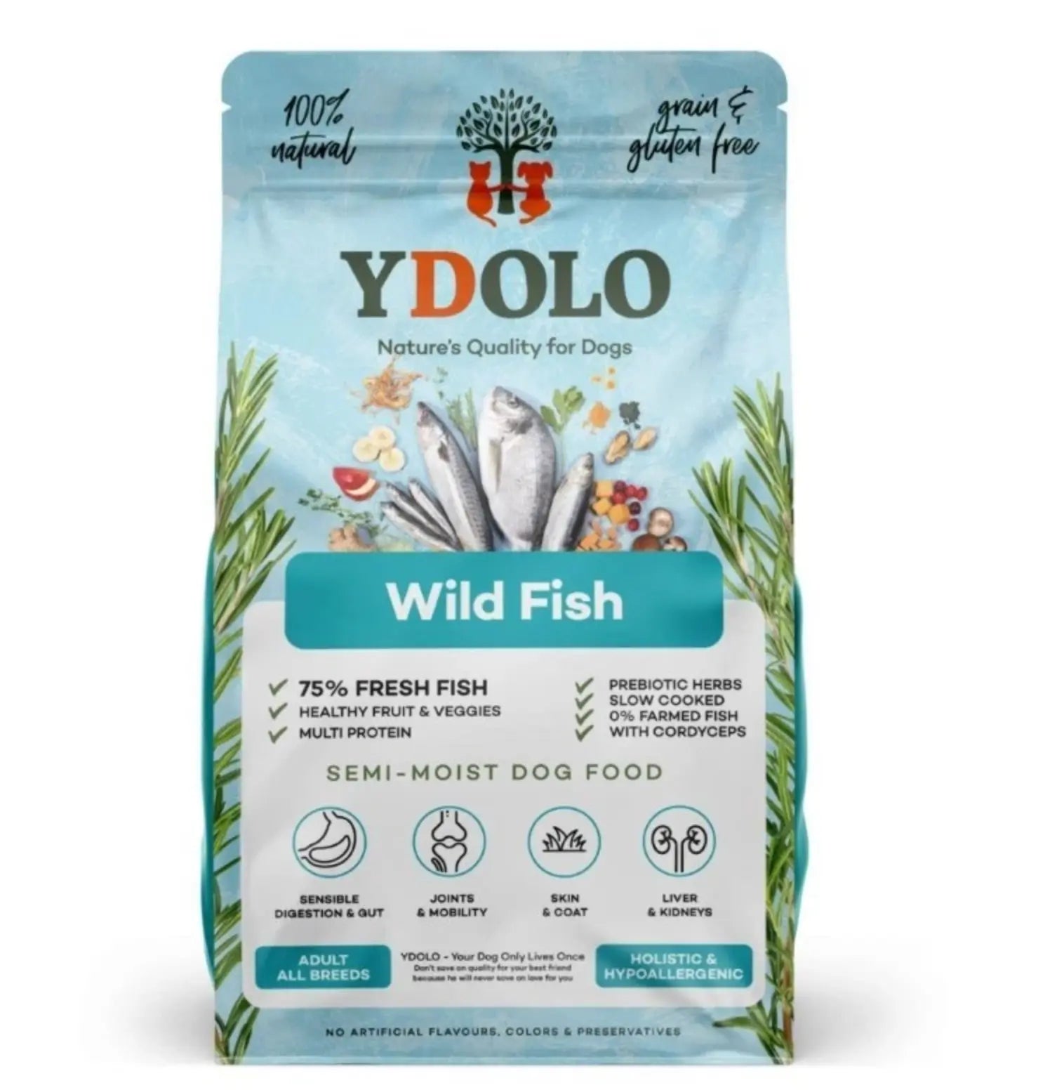 YDOLO Wild Fish – półwilgotna karma dla psów dorosłych z rybami 10kg YDOLO