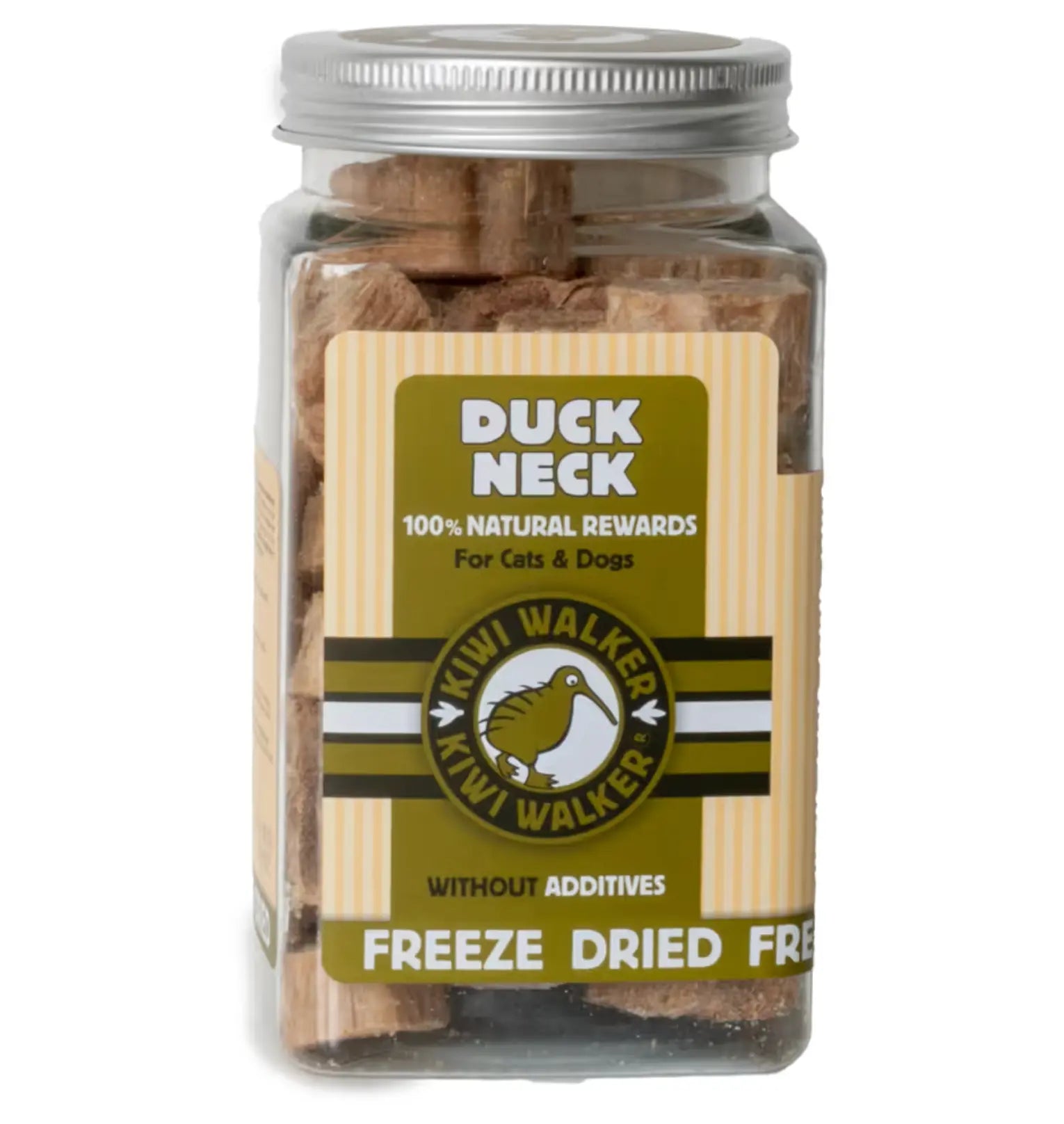 Kiwi Walker Snacks Duck Neck 70g - 100% kacze szyje, liofilizowane, naturalne przysmaki dla psa i kota Kiwi Walker
