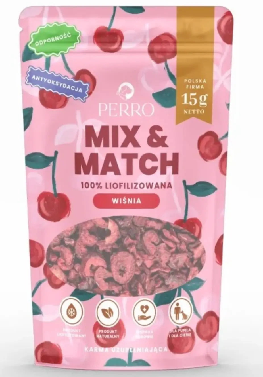 MIX & MATCH Wiśnia Przysmaki liofilizowane 15g