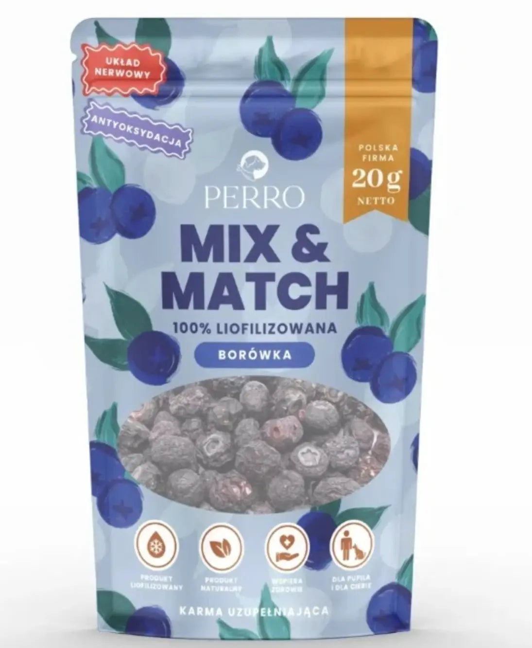 MIX & MATCH Borówka amerykańskaPrzysmaki liofilizowane20g