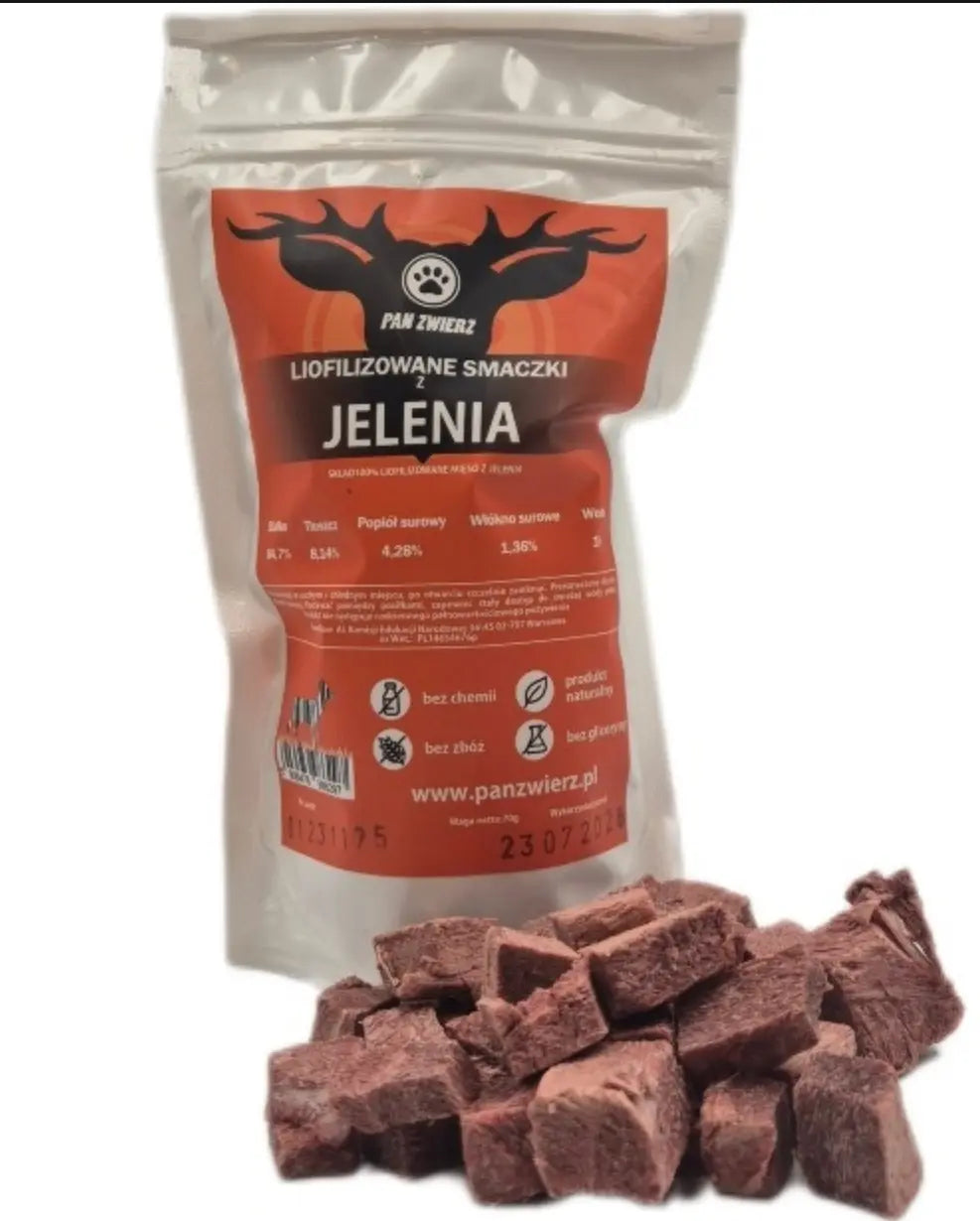 Pan Zwierz – Jeleń 70g – Liofilizowane smaczki