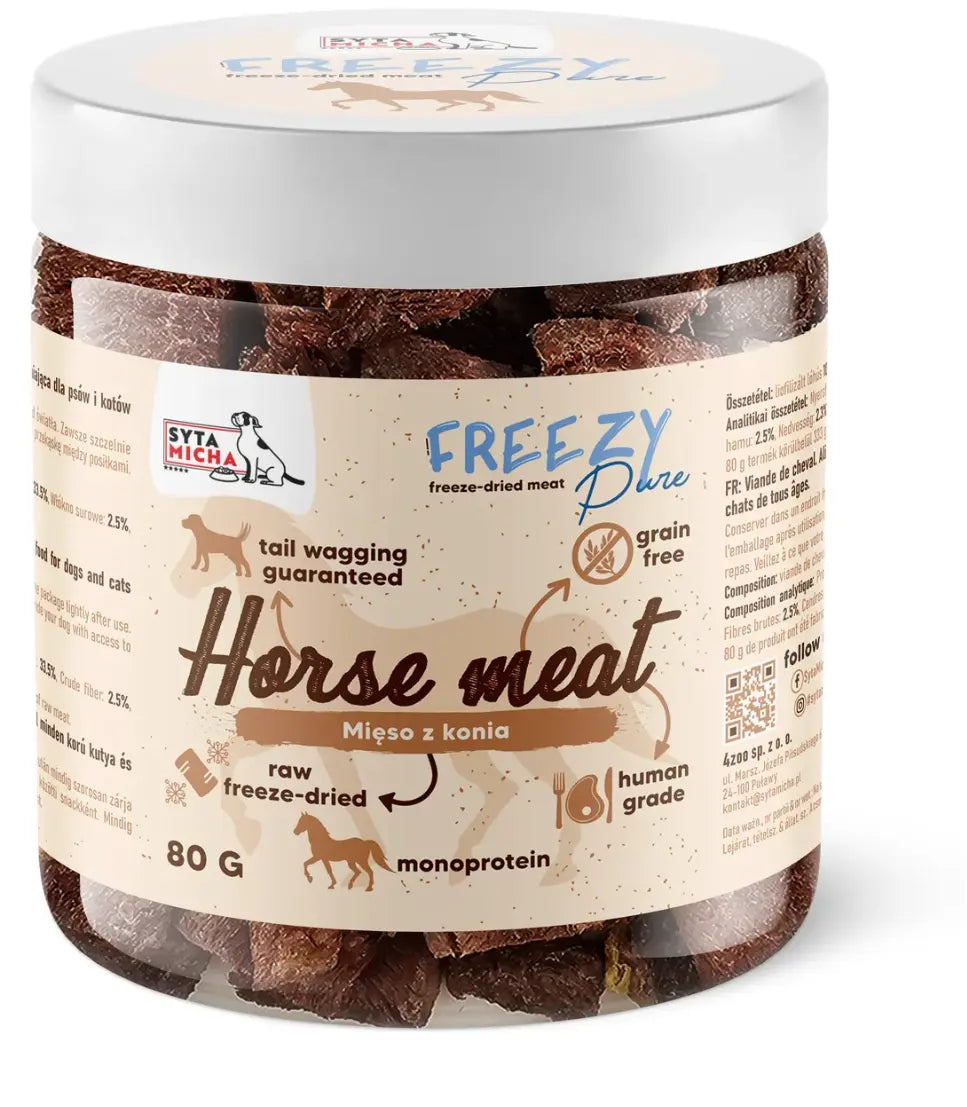100% liofilizowane mięso z konia dla psa 80g FREEZY Pure