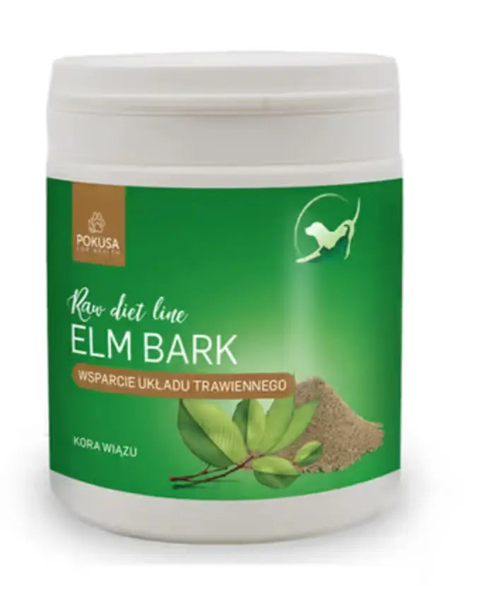 Pokusa RawDietLine Elm Bark 100g - kora wiązu dla psa, kota, wspomagająco przy wrażliwym układzie pokarmowym, biegunkach, wymiotach