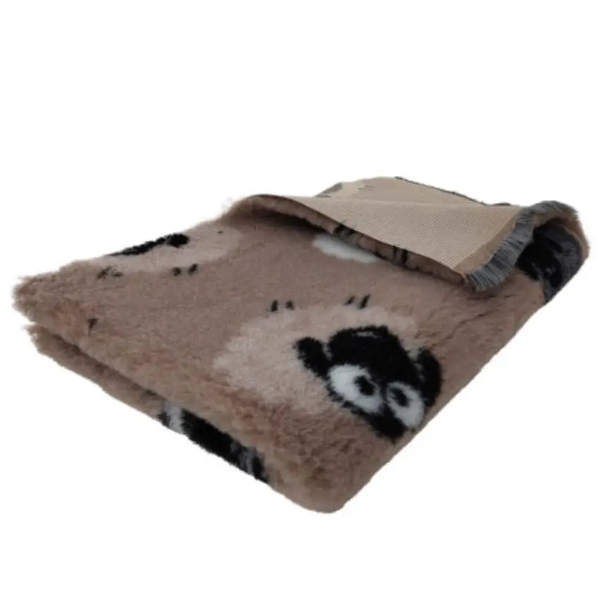 BUBA Legowisko antypoślizgowe DRY BED 28mm beżowy w owce 100x75