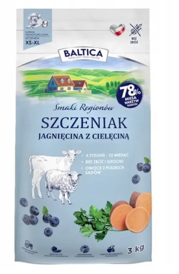 BALTICA Smaki Regionów Szczeniak Jagnięcina z Cielęciną Wszystkie Rasy 3kg