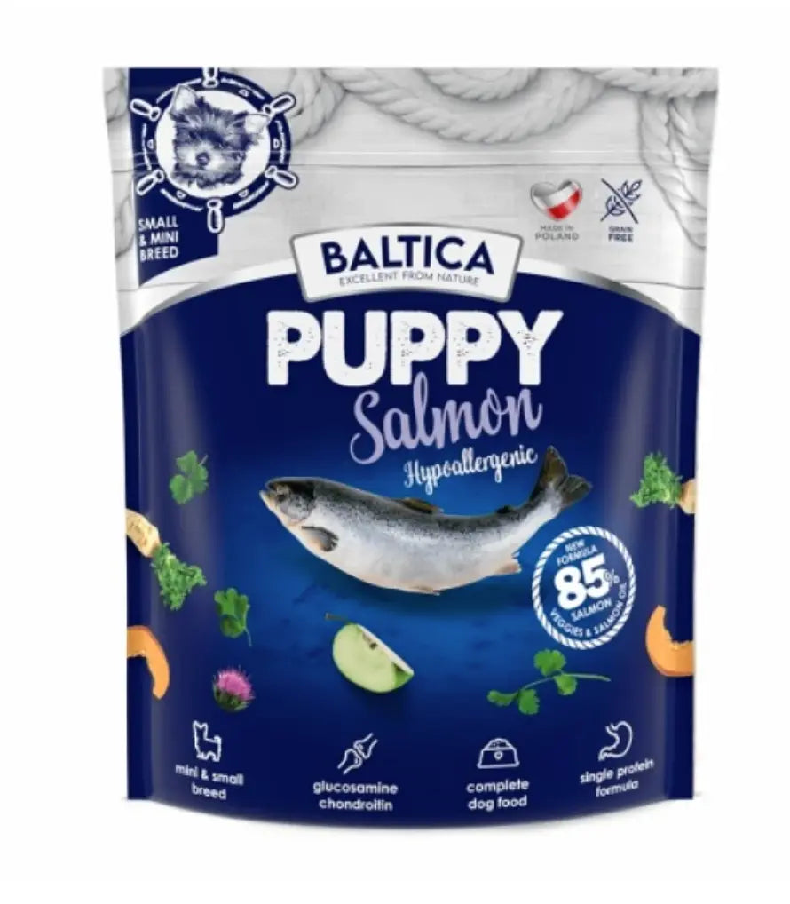 BALTICA Excellent Szczenięta Mono Łosoś Hypoallergenic Małe rasy - sucha karma dla psa - 1kg