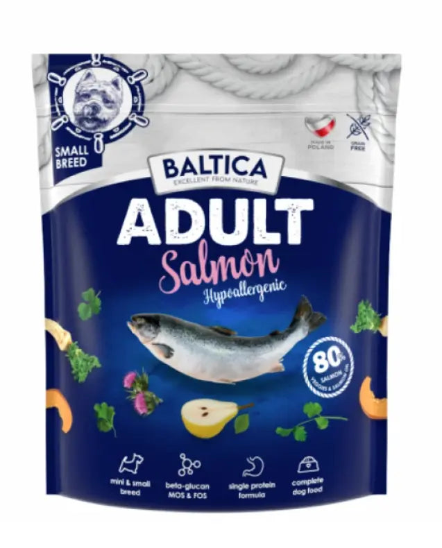 BALTICA Excellent Hypoallergenic Adult Małe rasy Mono Łosoś - sucha karma dla psa - 1kg